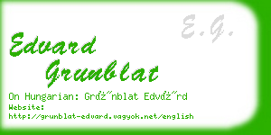 edvard grunblat business card